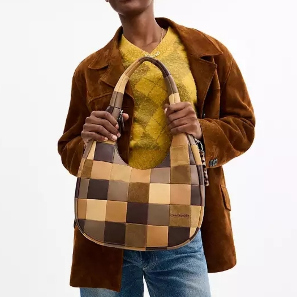 Coachtopia Multicolor Check Patchwork Hobo Bag Br… - image 9